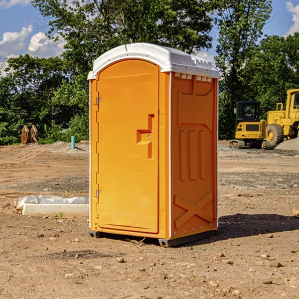 how often are the portable restrooms cleaned and serviced during a rental period in Lee Mont VA